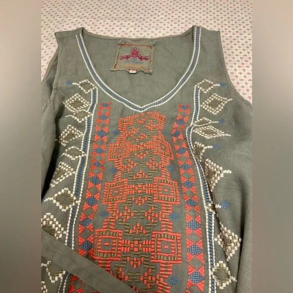 Johnny Was LA Stevie linen dress. - Picture 8 of 13